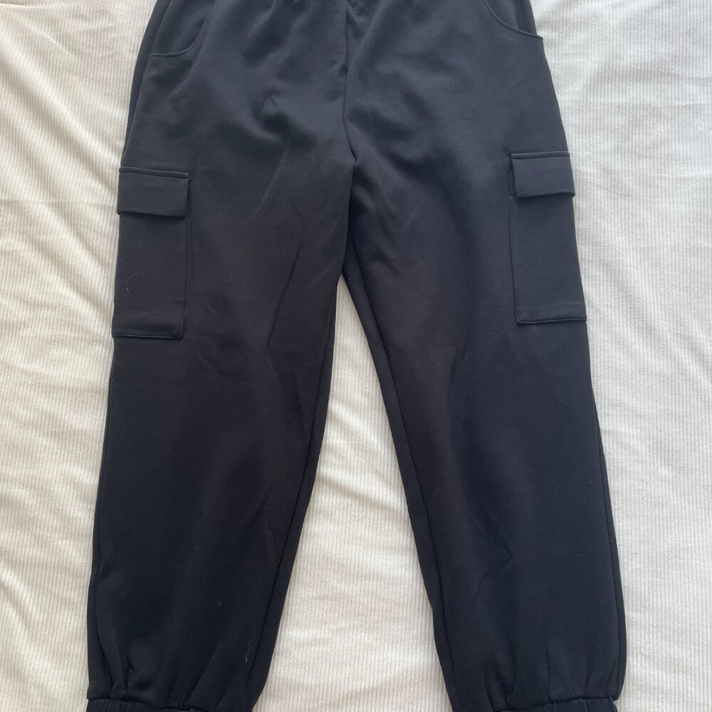 Black Cargo Sweatpants